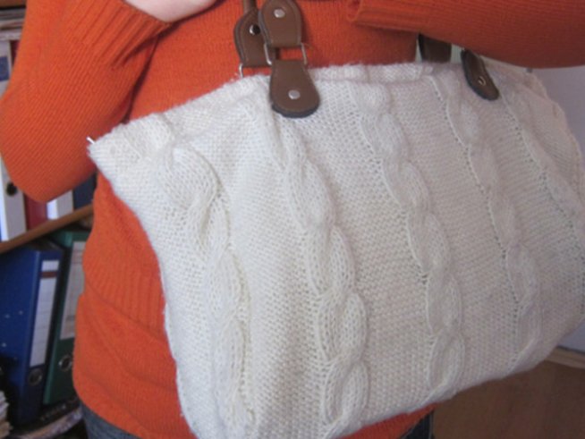 Модна вълнена чанта