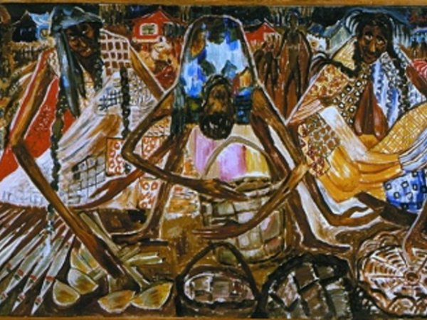 Златю Бояджиев
“Цигани”, 1965 г., маслени бои, платно, 66/114 см.